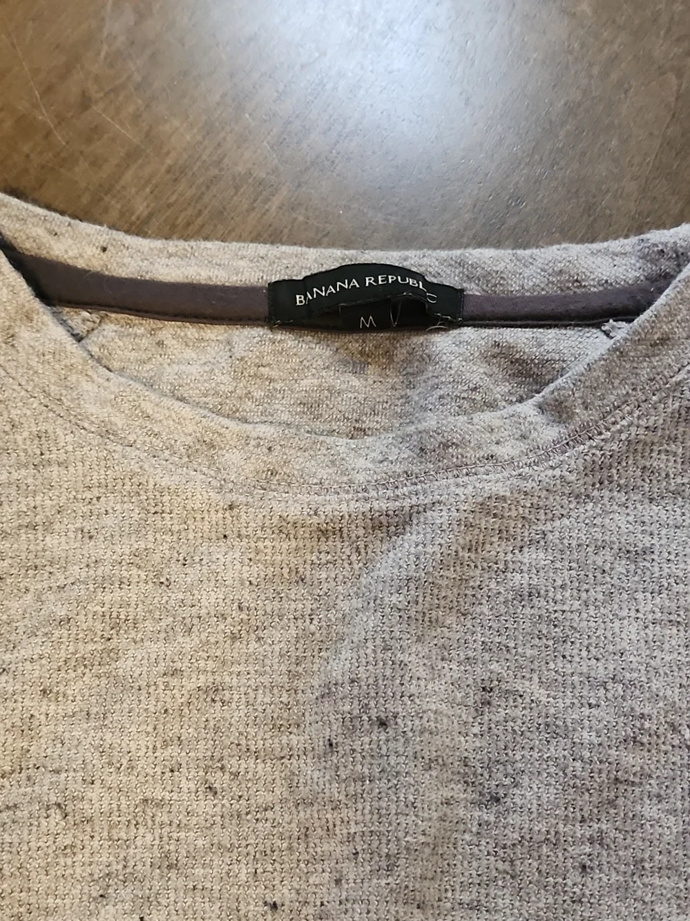 Light Heathered Banana Republic Crewneck Sweater - Grey